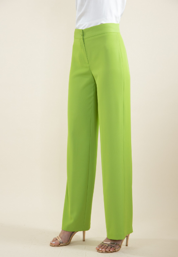 Immagine di Pantalone lampo davanti in crep pistacchio