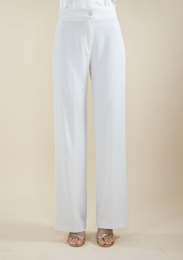 Immagine di Pantalone lampo davanti in crep mandorla