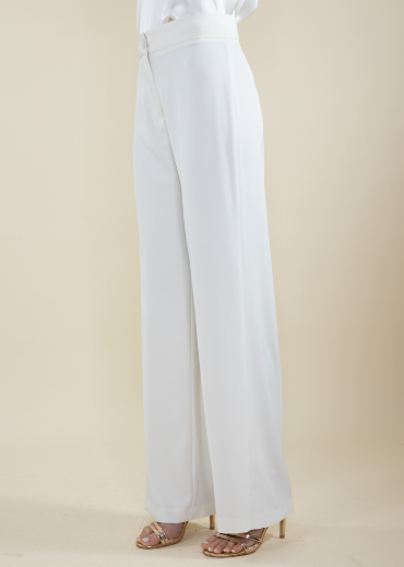 Immagine di Pantalone lampo davanti in crep mandorla