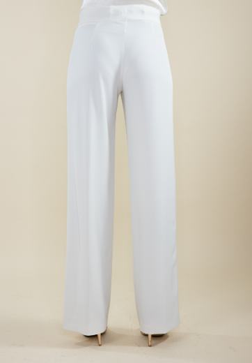 Immagine di Pantalone lampo davanti in crep mandorla