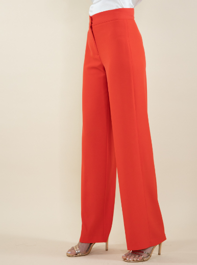 Immagine di Pantalone lampo davanti in crep papavero