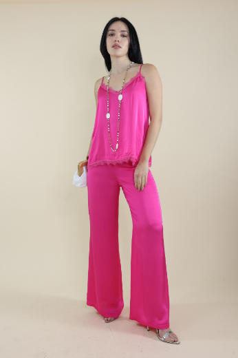Immagine di PANTALONE CON ELASTICO MISTO SETA