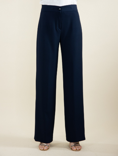 Immagine di Pantalone largo con zip laterale blu