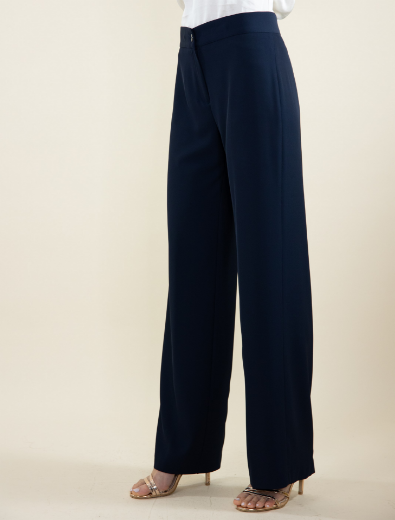 Immagine di Pantalone largo con zip laterale blu