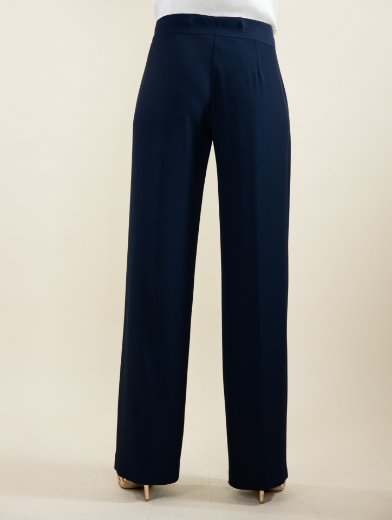 Immagine di Pantalone largo con zip laterale blu