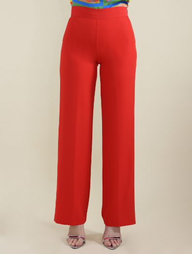 Immagine di Pantalone largo con zip laterale rosso