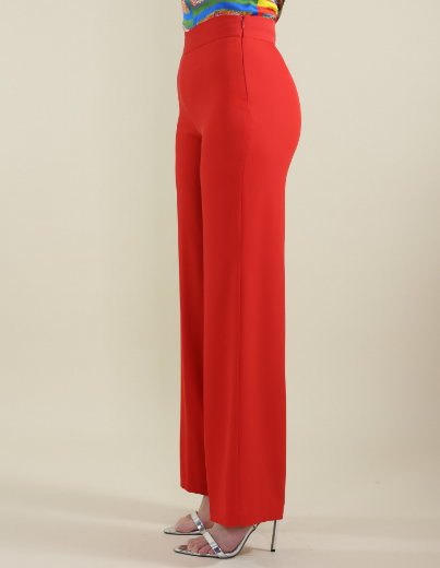 Immagine di Pantalone largo con zip laterale rosso