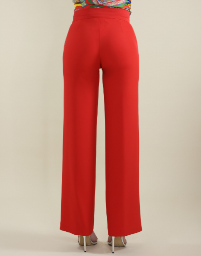 Immagine di Pantalone largo con zip laterale rosso