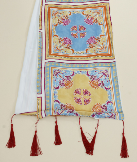 Immagine di Stola fantasia liberty patchwork nappine