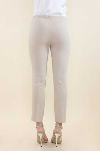 Immagine di Pantalone slim con elastico sabbia