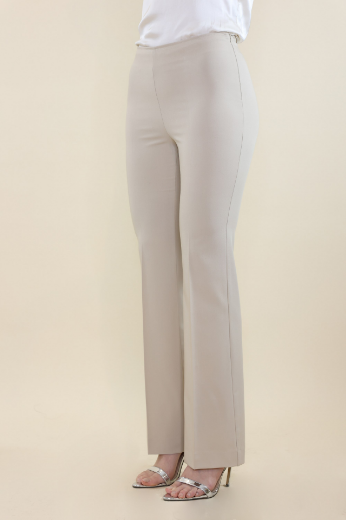 Immagine di Pantalone zampa con zip laterale sabbia