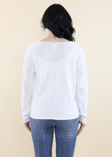 Immagine di Cardigan aperto con gemelli dorati bianco