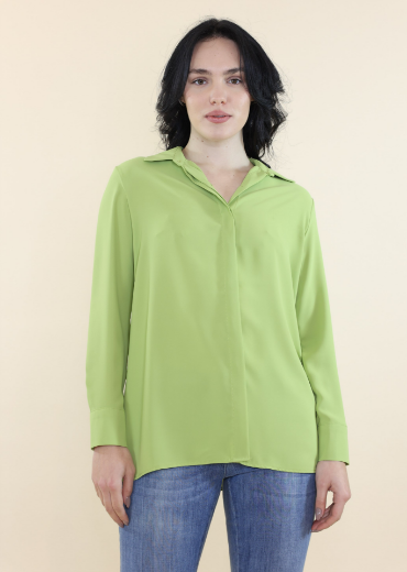 Immagine di CAMICIA CON COLLETTO E BOTTONI COPERTI