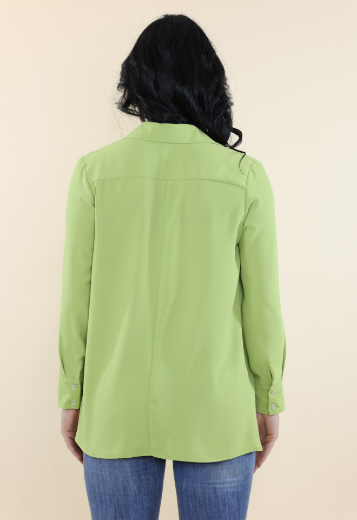 Immagine di CAMICIA CON COLLETTO E BOTTONI COPERTI