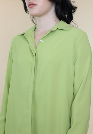 Immagine di CAMICIA CON COLLETTO E BOTTONI COPERTI