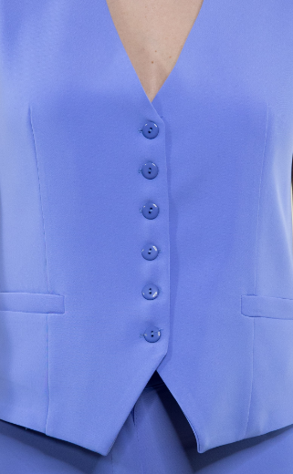 Immagine di Gilet in crep con bottoni pervinca
