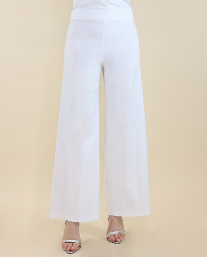 Immagine di Pantalone largo ampio con elastico bianco