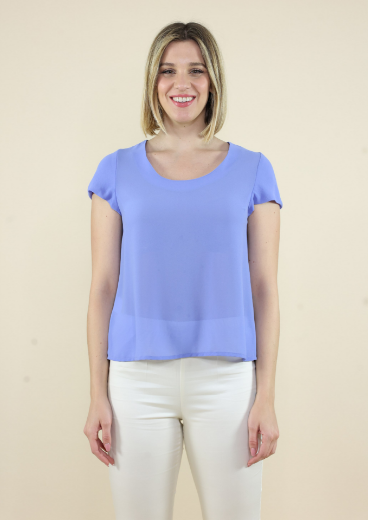 Immagine di Casacca slim in georgette pervinca