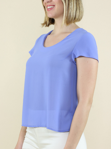 Immagine di Casacca slim in georgette pervinca