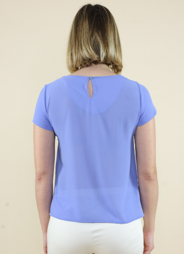 Immagine di Casacca slim in georgette pervinca