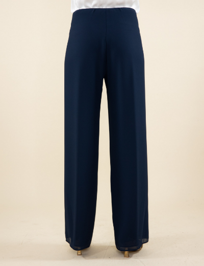 Immagine di Pantalone in georgette zip davanti blu