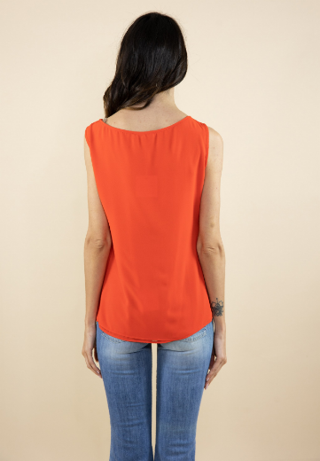 Immagine di Top in georgette con nodo papavero