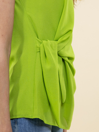 Immagine di Top in georgette con nodo pistacchio