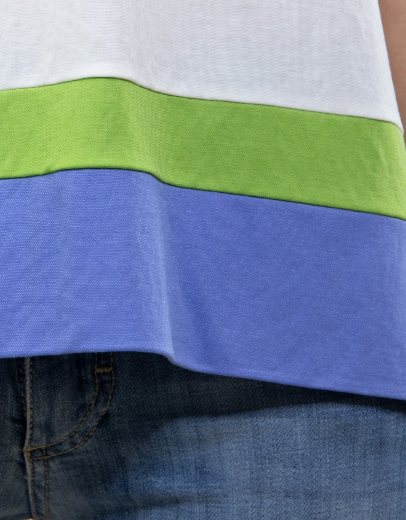 T-shirt girocollo a 3 colori bianco pervinca