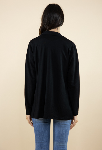 Immagine di Cardigan collo sciallato in jersey nero