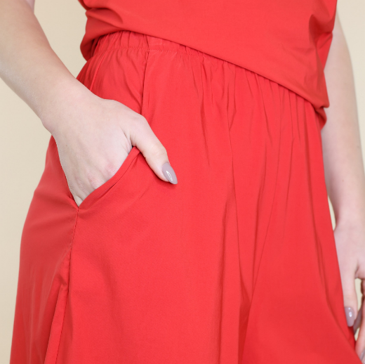 Immagine di Pantalone dropped con taglio rosso