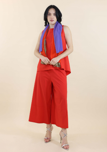 Immagine di Pantalone dropped con taglio rosso