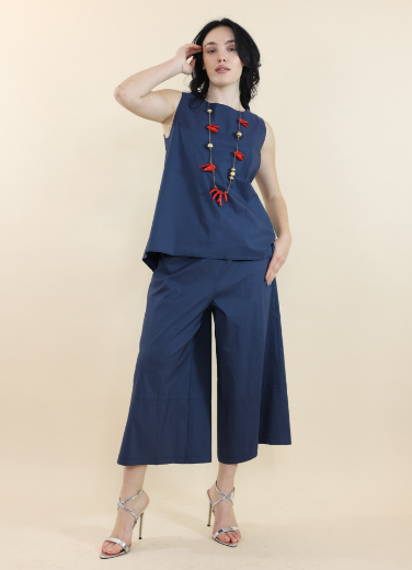 Immagine di Pantalone dropped con taglio jeans