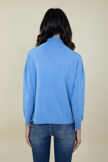 Immagine di Maglia lupetto a scatola rasata colore pervinca