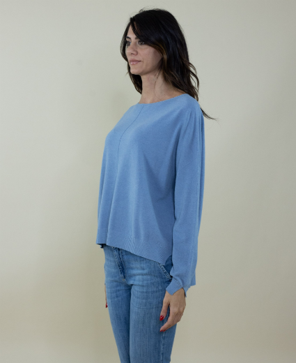 Immagine di Maglia over rasata in viscosa colore polvere