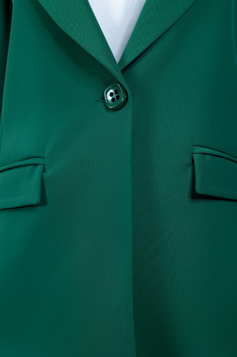 Immagine di Giacca in cady collo rever con tasche colore verde