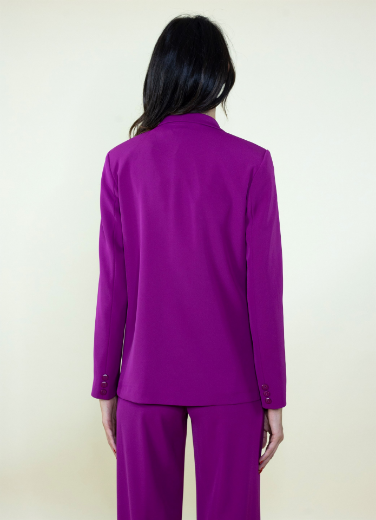 Immagine di Giacca in cady collo rever con tasche colore rubino