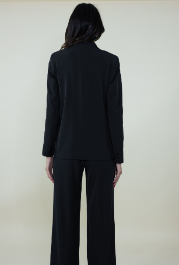 Immagine di Giacca in cady collo rever con tasche colore nero