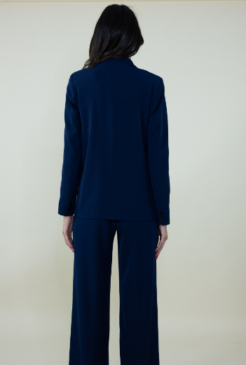 Immagine di Giacca in cady collo rever con tasche colore blu