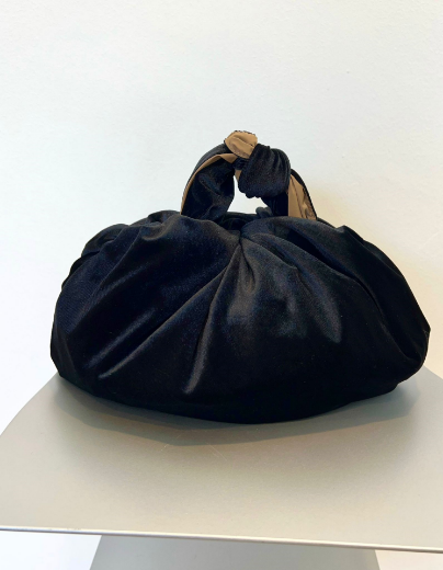 Immagine di Borsa "truscia" velluto e taffetà colore nero