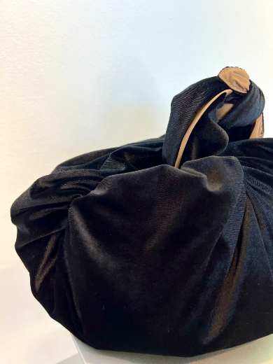 Immagine di Borsa "truscia" velluto e taffetà colore nero