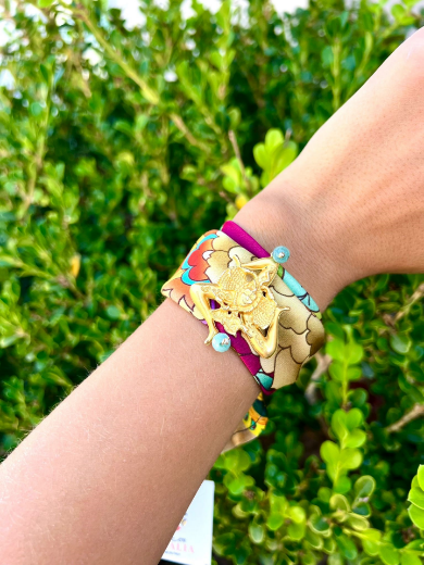 Immagine di Braccialetto patchwork folk e accessorio