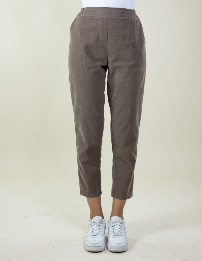 Immagine di Pantalone velluto costine con tasche colore moro
