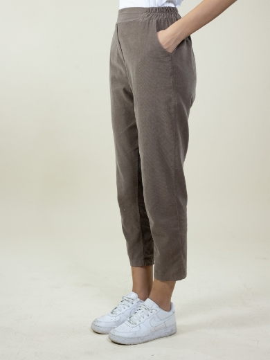 Immagine di Pantalone velluto costine con tasche colore moro
