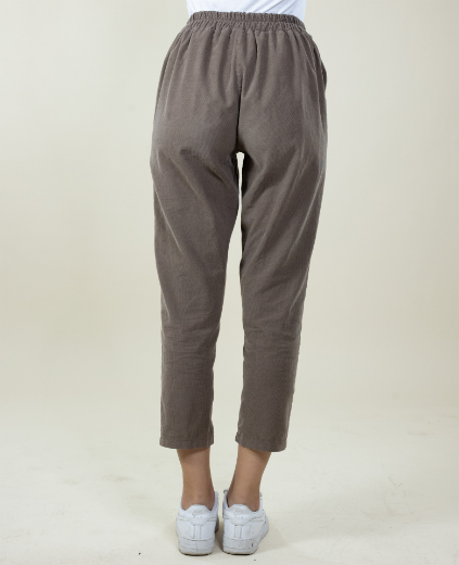 Immagine di Pantalone velluto costine con tasche colore moro