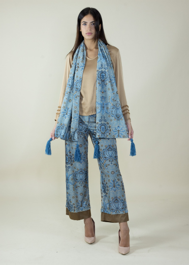 Immagine di Pantalone velluto fantasia barocco morris