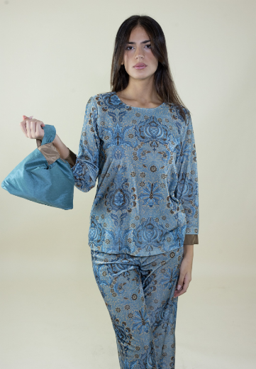 Immagine di Blusa velluto fantasia barocco morris