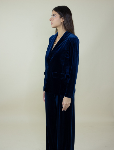 Immagine di Giacca velluto collo smoking colore blu