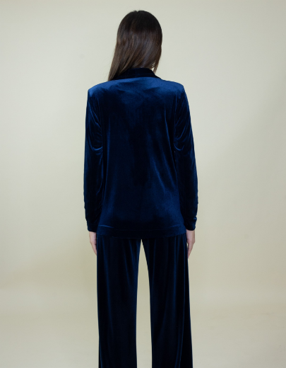 Immagine di Giacca velluto collo smoking colore blu
