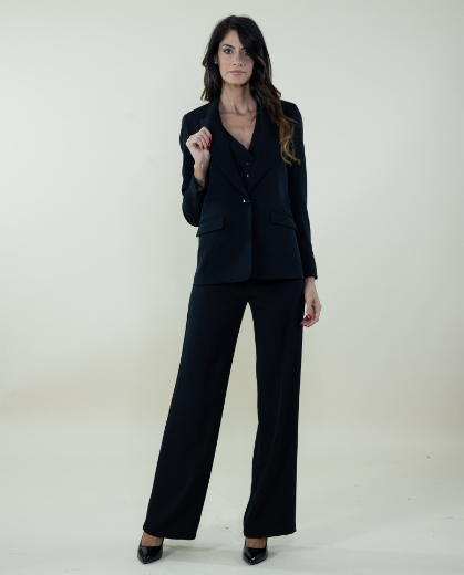 Immagine di Gilet in cady con bottoncini colore nero