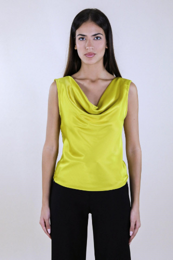 Immagine di TOP RASO COLLO PELLICANO E ACCESSORIO
